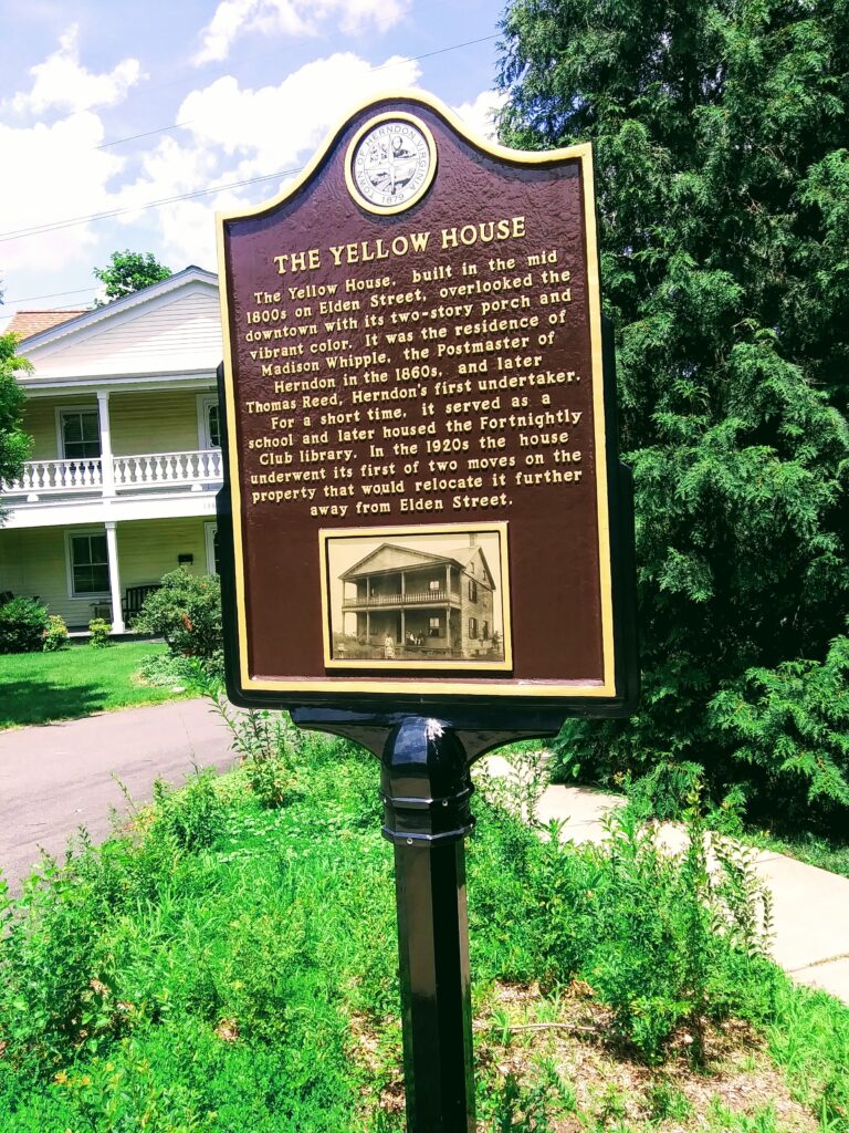 Herndon Historic Marker - Yellow House