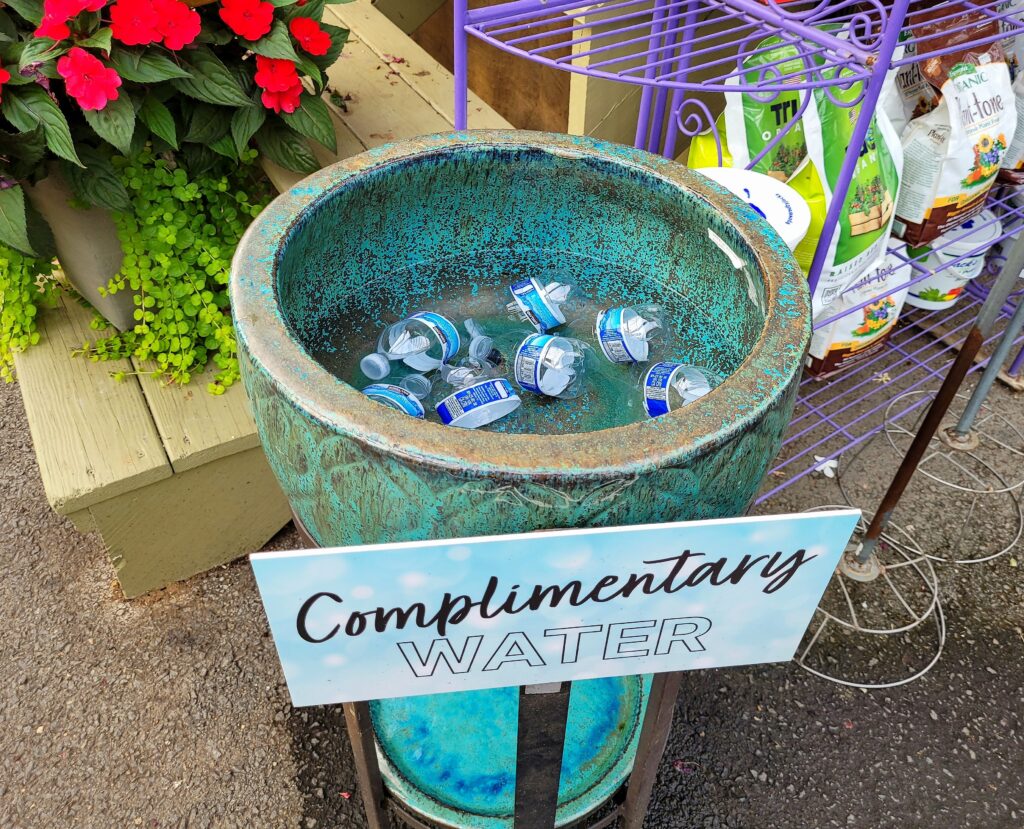 Complimentary Bottles of Water