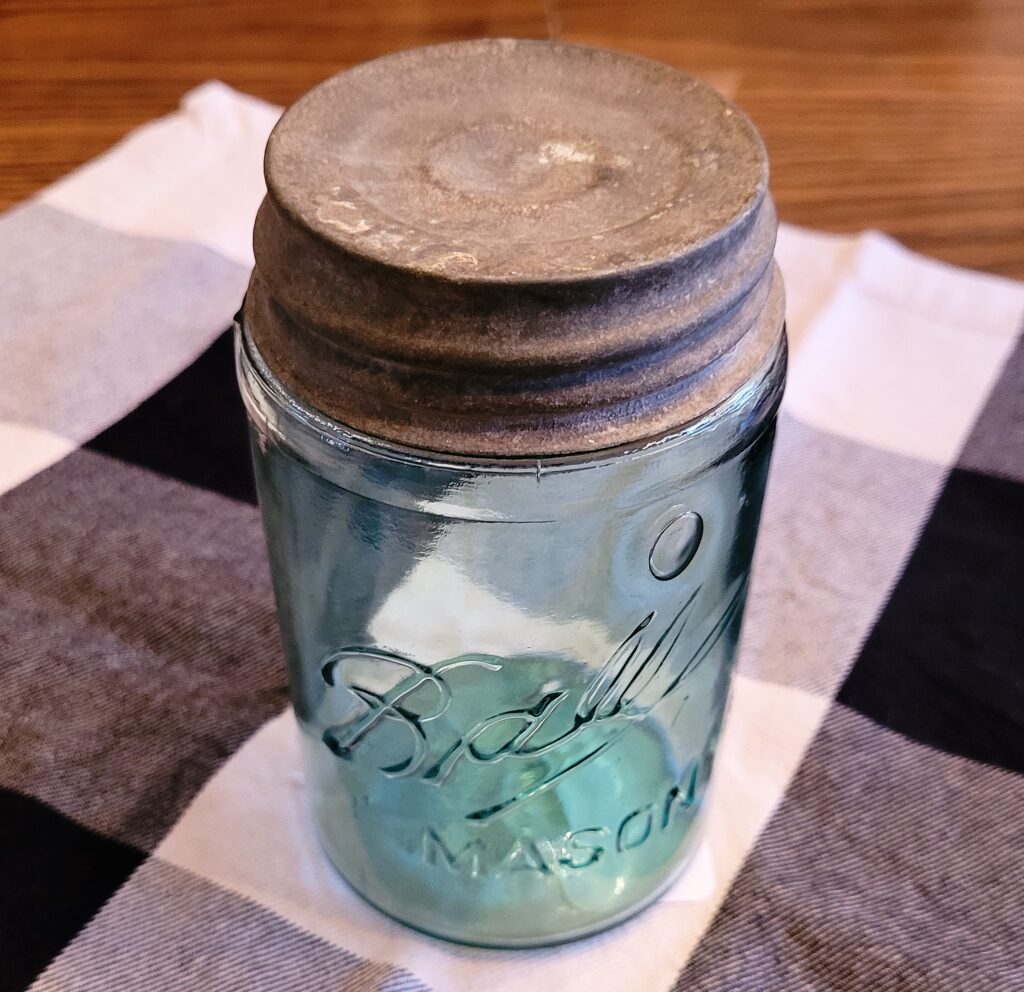 Aqua Mason Canning Jar