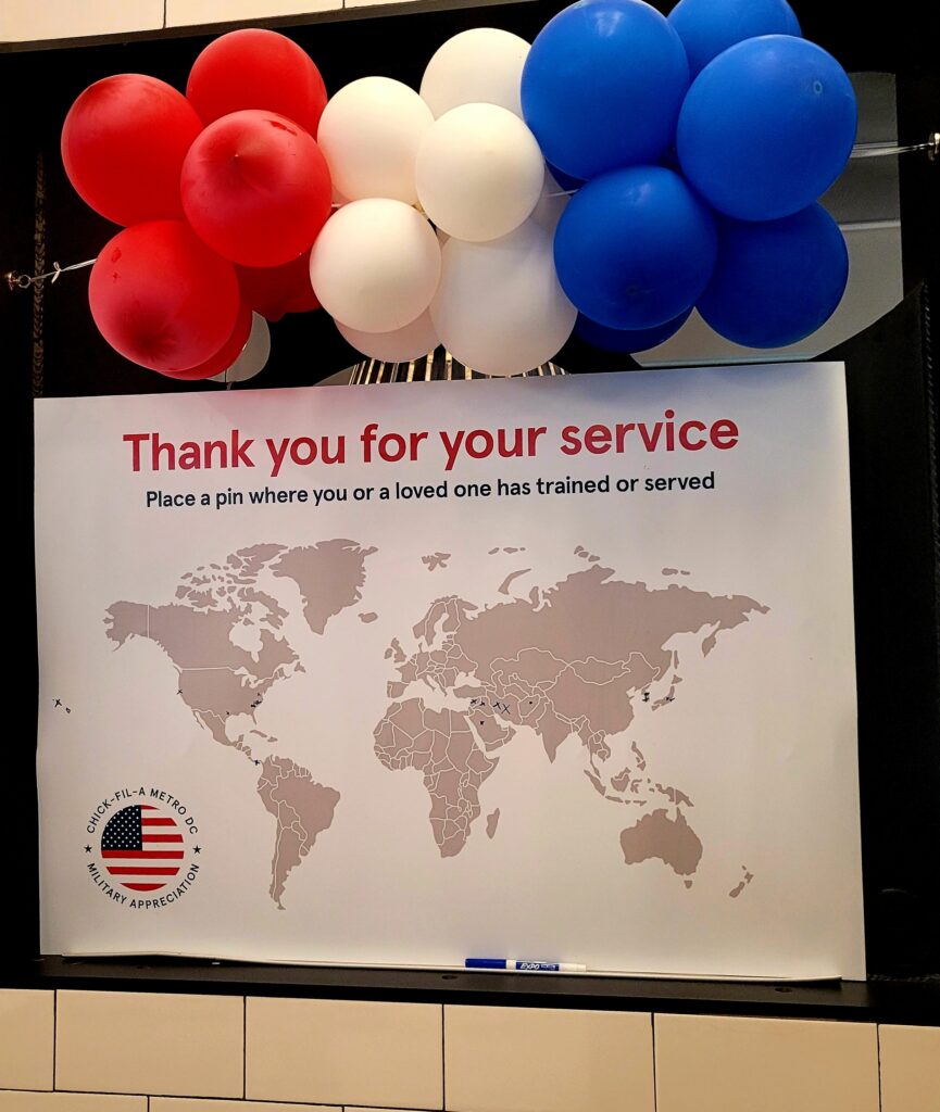 Military Appreciation, service map