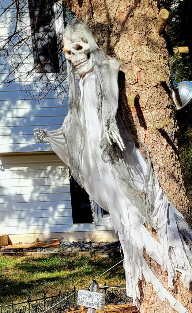 Halloween decorations, outdoors